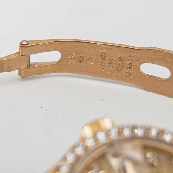 FACTORY ROLEX Ladies President 18k Yellow Gold Diamond Watch
